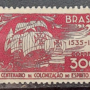 C 100 Selo IV Centenario Espirito Santo Navio Portugal 1935 1