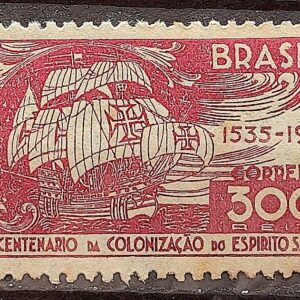 C 100 Selo IV Centenario Espirito Santo Navio Portugal 1935 2