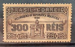 C 105 Selo Congresso de Numismatica Brasileira 1936