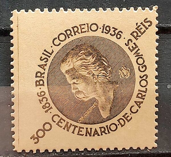 C 106 Selo Centenario de Nascimento de Carlos Gomes Musica 1936