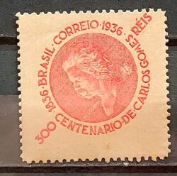 C 107 Selo Centenario de Nascimento de Carlos Gomes Musica 1936