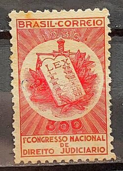 C 110 Selo Congresso Nacional de Direito Judiciario Justica 1936