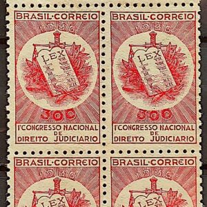 C 110 Selo Congresso Nacional de Direito Judiciario Justica 1936 Quadra 2