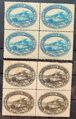 C 113 Selo Centenario de Nascimento de Francisco Pereira Passos Rio de Janeiro Botafogo 1937 Quadra Serie Comleta