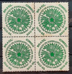 C 115 Selo Congresso de Esperanto Bandeira 1937 Quadra