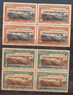 C 116 Selo Conferencia Sulamericana de Radiocomunicacao Comunicacao Rio de Janeiro 1937 Quadra Serie Completa 2