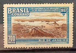 C 117 Selo Conferencia Sulamericana de Radiocomunicacao Comunicacao Rio de Janeiro 1937