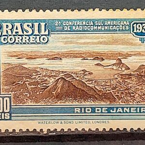 C 117 Selo Conferencia Sulamericana de Radiocomunicacao Comunicacao Rio de Janeiro 1937