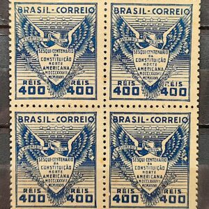 C 126 Selo Sesquicentenario da Constituicao Norte Americana Estados Unidos 1937 Quadra