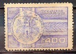 C 128 Selo Centenario de Olinda Pernambuco Brasao 1938 3