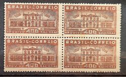 C 131 Selo Centenario do Arquivo Nacional Arquitetura 1938 Quadra