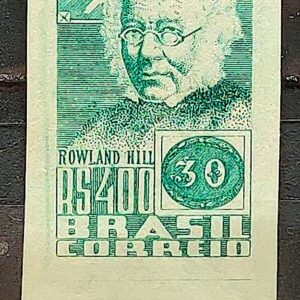 C 132 Selo Exposicao Filatelica Internacional Brapex Mapa Rowland Hill 1938 1