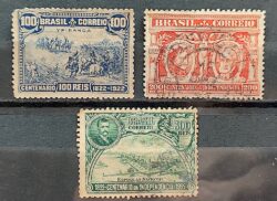 C 14 Selo Centenario da Independencia Dom Pedro Jose Bonifacio 1922 Circulado 4