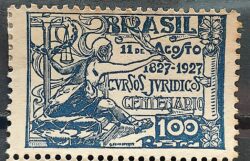 C 19 Selo Centenario dos Cursos Juridicos Direito Justica Mapa 1927