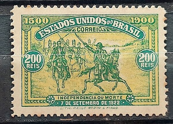 C 2 Selo 4 Centenario Descobrimento do Brasil Independencia Cavalo Dom Pedro 1900