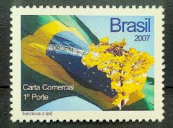 C 2677 Selo Despersonalizado Ipe Bandeira Mapa 2007 Impresso Horizontal