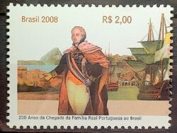 C 2721 Selo Chegada da Familia Real Portugal Navio Dom Joao VI 2008