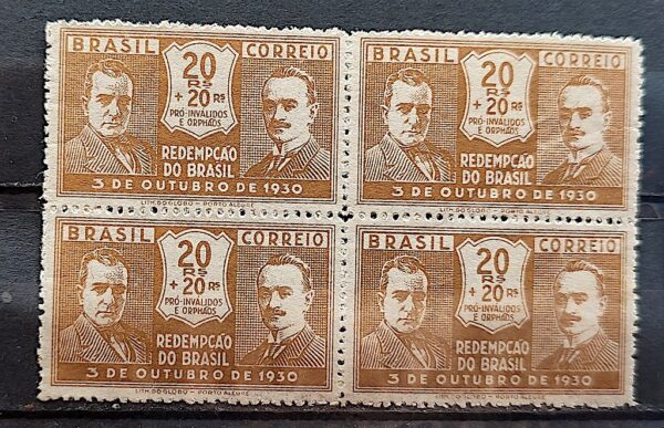 C 28 Selo Revolucao de 1930 Getulio Vargas Joao Pessoa 1931 Quadra