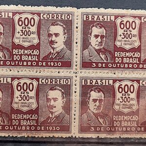 C 35 Selo Revolucao de 1930 Getulio Vargas Joao Pessoa 1931 Quadra