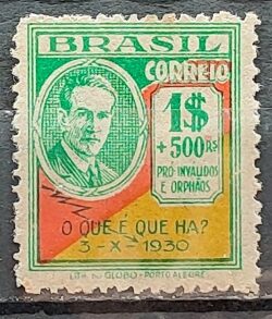 C 37 Selo Revolucao de 1930 Getulio Vargas Joao Pessoa 1931