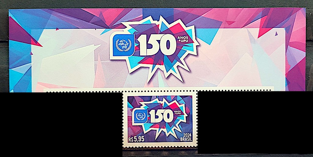 C 4163 Selo 150 Anos da UPU Uniao Postal Universal 2024 Vinheta UPU 2