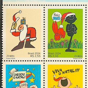 C 4166 Selo Natal Ziraldo Crianca Infantil Literatura 2024 Quadra Codigo de Barras