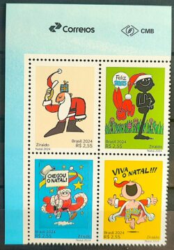 C 4167 Selo Natal Ziraldo Crianca Infantil Literatura 2024 Quadra Vinheta Correios