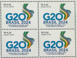 C 4172 Selo Reuniao Cupula G20 Meio Ambiente Economia 2024 Quadra