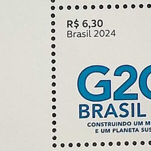 C 4172 Selo Reuniao Cupula G20 Meio Ambiente Economia 2024 Vinheta Correios