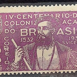 C 43 Selo Fundacao Sao Vicente Martim Afonso de Souza 1932