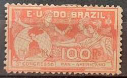 C 5 Selo Congresso Panamericano Minerva Mulher Mapa 1906