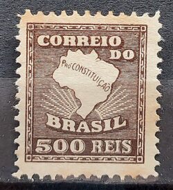 C 50 Selo Campanha Constitucionalista de Sao Paulo e MT Mapa 1932 MH