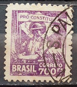 C 52 Selo Campanha Constitucionalista de Sao Paulo e MT Mapa 1932 Circulado