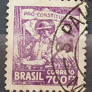 C 52 Selo Campanha Constitucionalista de Sao Paulo e MT Mapa 1932 Circulado