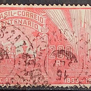 C 57 Selo Centenario de Vassouras Igreja 1933 Circulado 5