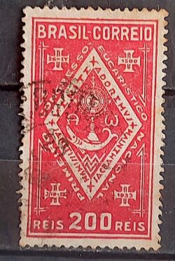 C 59 Selo Congresso Eucaristico Salvador Religiao 1933 Circulado 3