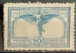 C 65 Selo Congresso Nacional de Aeronautica Sao Paulo Santos Dumont Aviao Aviacao 1934 2