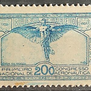 C 65 Selo Congresso Nacional de Aeronautica Sao Paulo Santos Dumont Aviao Aviacao 1934 3