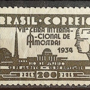 C 66 Selo Propaganda Feira Internacional de Amostras 1934 Preto