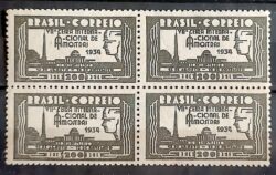 C 66 Selo Propaganda Feira Internacional de Amostras 1934 Preto Quadra 2