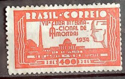 C 67 Selo Propaganda Feira Internacional de Amostras 1934 Carmim 3