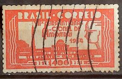 C 67 Selo Propaganda Feira Internacional de Amostras 1934 Carmim Circulado