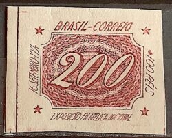 C 70 Selo Exposicao Filatelica Nacional Rio de Janeiro 1934 200 Reis 2