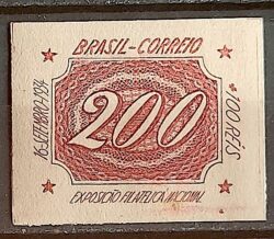 C 70 Selo Exposicao Filatelica Nacional Rio de Janeiro 1934 200 Reis 3
