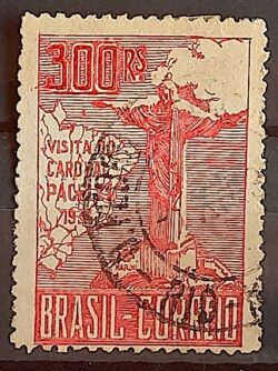 C 80 Selo Cardeal Pacelli 1934 Vermelho 3a Tiragem Circulado 6