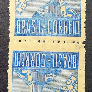 C 81 tb Selo Cardeal Pacelli 1934 Azul 3a Tiragem Tete-Beche