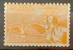 C 82 Selo Visita do Presidente Gabriel Terra do Uruguai Ponte 1935 1