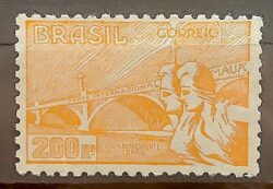 C 82 Selo Visita do Presidente Gabriel Terra do Uruguai Ponte 1935 3