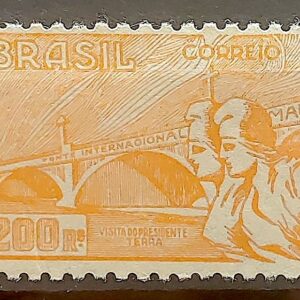 C 82 Selo Visita do Presidente Gabriel Terra do Uruguai Ponte 1935 3