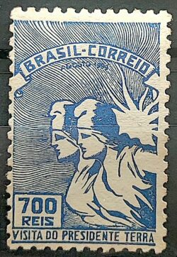 C 84 Selo Visita do Presidente Gabriel Terra do Uruguai 1935 1